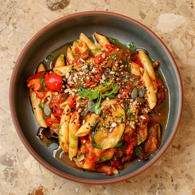 Penne aux légumes grillés image