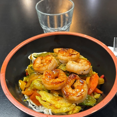 Wok de crevettes image