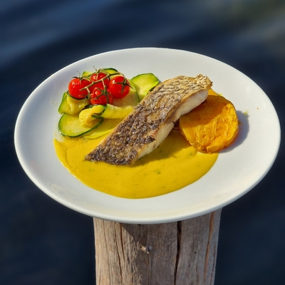 Maigre avec sauce butternut image