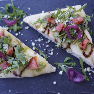 Focaccia au romarin et Pesto de basilic & roquette image