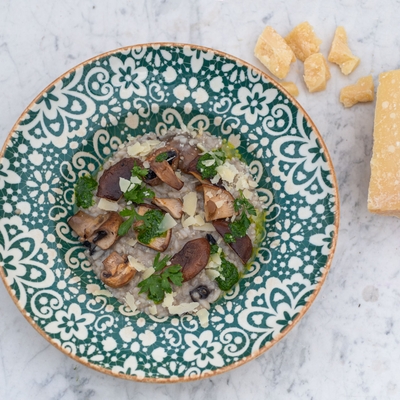 Risotto aux champignons marinés image