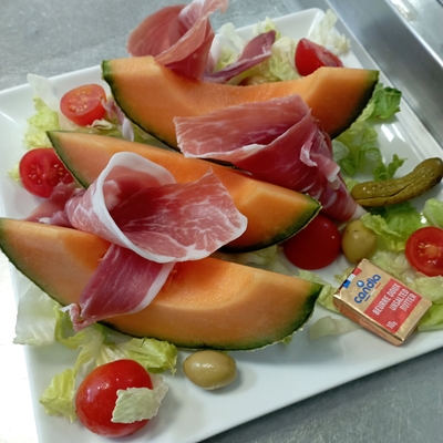 Melon au jambon cru image