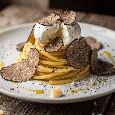 Linguine à la truffe et burrata image