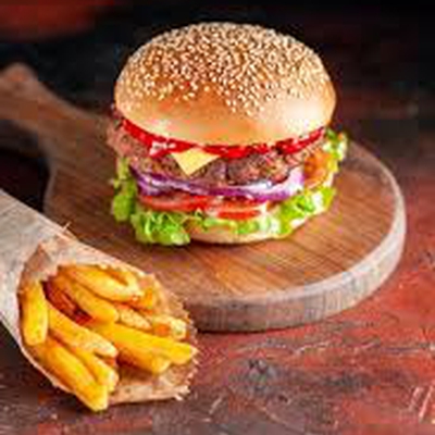 DOUBLE CHEESE BURGER FRITES image