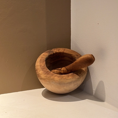 Mortier en bois d'Olivier image