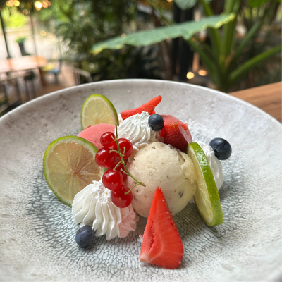 Duo de sorbets virgin mojito et fraise Senga Sengana (**) image