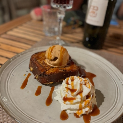 Brioche perdue, glace caramel beurre salé image