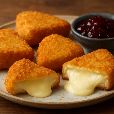 Camembert Pané , et confiture de figue image
