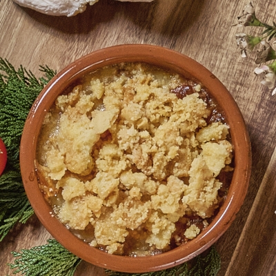 crumble de saint marcelin chaud image
