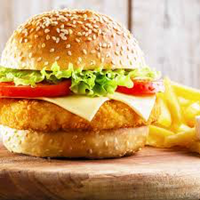 CHICKEN BURGER FRITES image