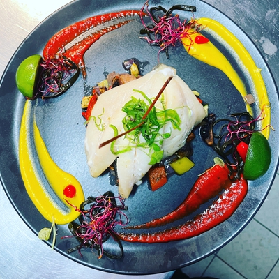 Filet de Saint Pierre légumes grillés image