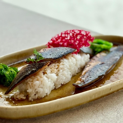 Maquereau frais en filet, mariné à la japonaise image