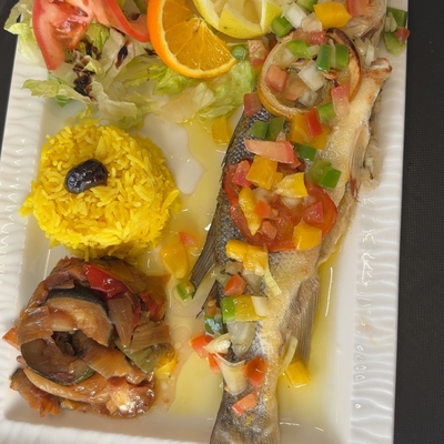 Loup frais grillé image