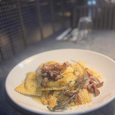 Ravioli artichaut pecorino guanciale image