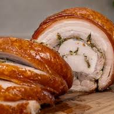 Porchetta de cochon de lait aux herbes image