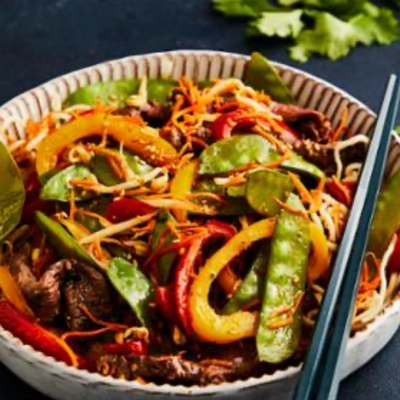 Wok de bœuf aux légumes image