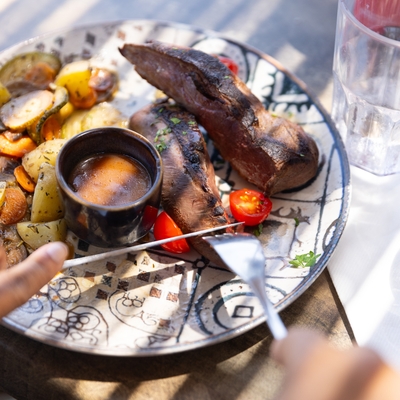 Magret de canard et sa sauce au miel image