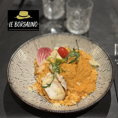 Dos de Cabillaud, Risotto à la crème de chorizo image