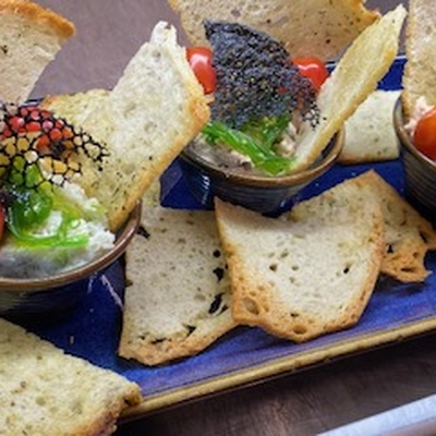 trilogie de rillettes de la mer    thon,poisson blanc,saumon image
