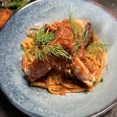 Linguini aux gambas et bisque de homard image