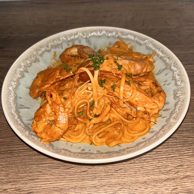 Pâtes aux Gambas image