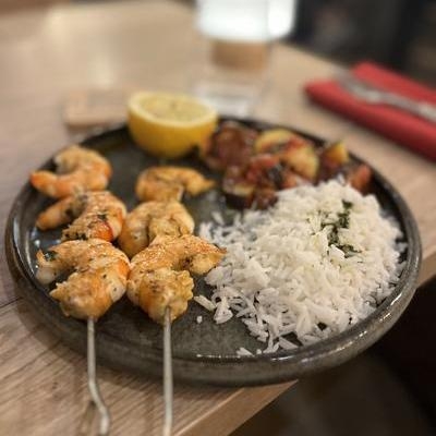 Brochettes de gambas image