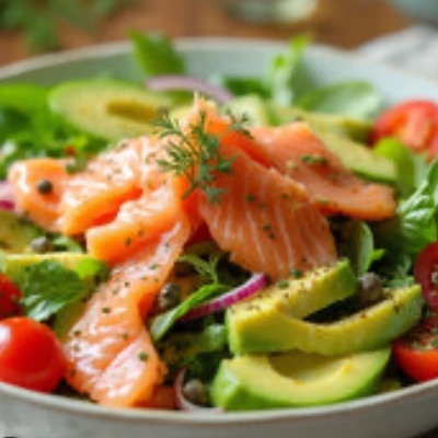 Salade de saumon fumé à l avocat image