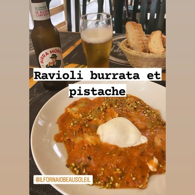 Ravioli a la burrata et pistache image