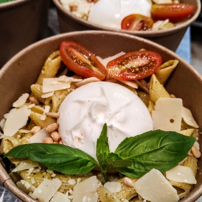Penne au pesto genovese & burrata image