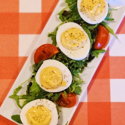 Oeufs mimosas, mayonnaise aux herbes du maquis image