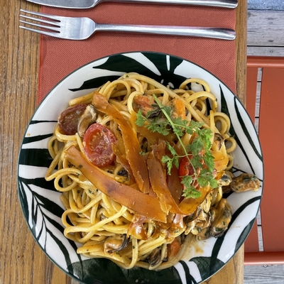 Linguine moule, boutargue image