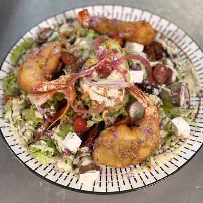 Salade de gambas tempura image