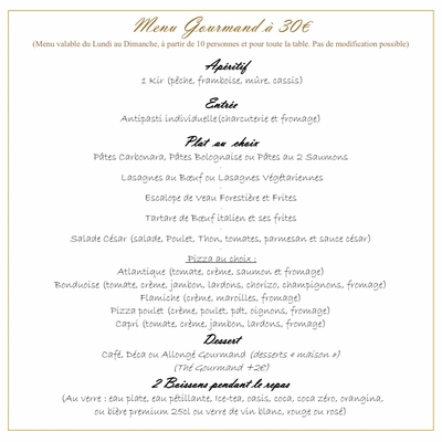 Menu Gourmand image
