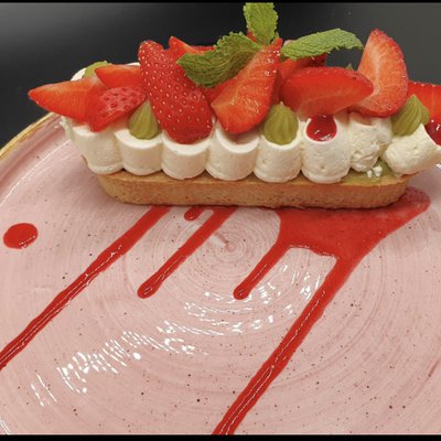 Tartelette aux fraises et pistache image