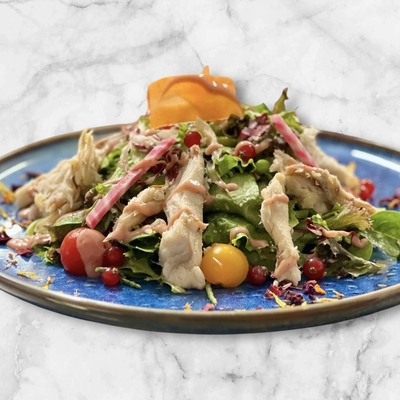 Insalata di razza tiepida ai frutti rossi image