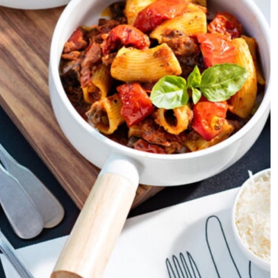 Rigatoni au sauté de veau aux olives à la mode Corse image
