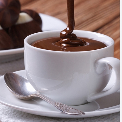 Chocolat chaud épais fait maison image