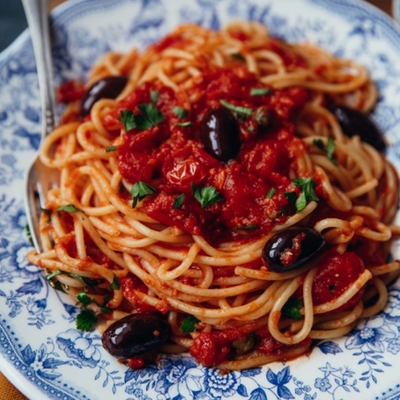 Pâtes fraîches aux anchois image