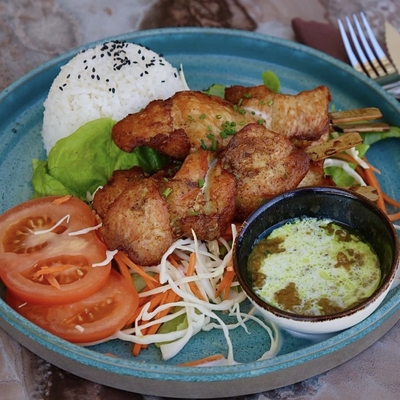 Brochettes de poulet thaï image