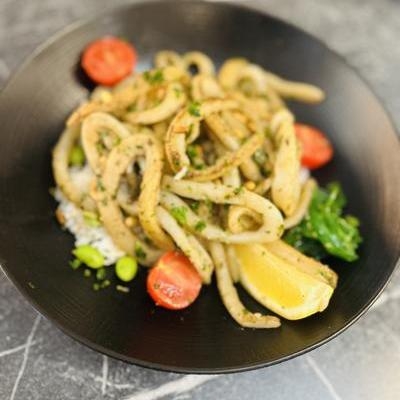 Seiches en persillade, riz blanc image