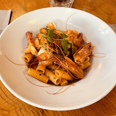 Linguine aux gambas, épices douces image