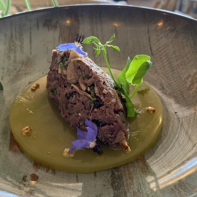 PALERON CONFIT EN VINAIGRETTE & son Bouillon Végétal en Gelée image