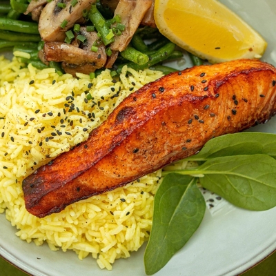 Pavé de saumon mi-cuit soja sesame image