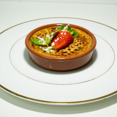 La crème brûlée à la châtaigne, zeste d'orange image