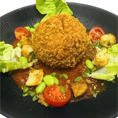 Arancini au confit de Canard & petit pois, concassé de tomates fraîches image