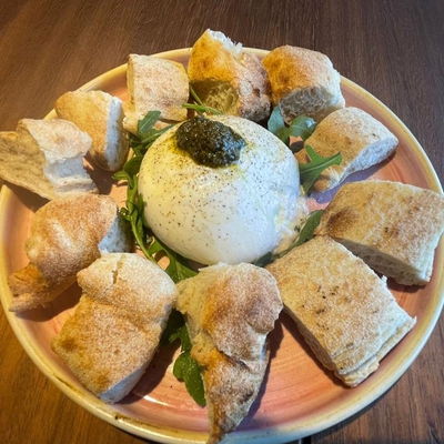 La burrata pesto à partager image