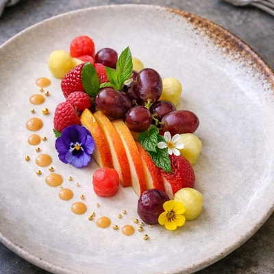 Assiette de fruits de saison image