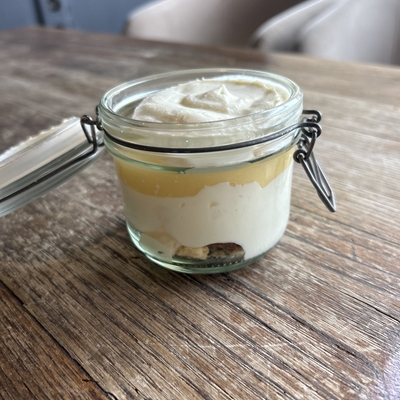 Tarte citron en verrine mousse chocolat blanc image