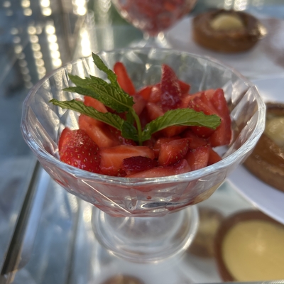 Verrine, fraise, crème chantilly image