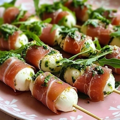 Jambon cru et billes de mozzarela image